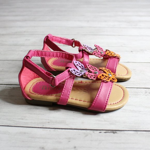 Petalia Baby Girl's Butterfly Sandals Toddler Shoe Size 4 - Picture 1 of 4